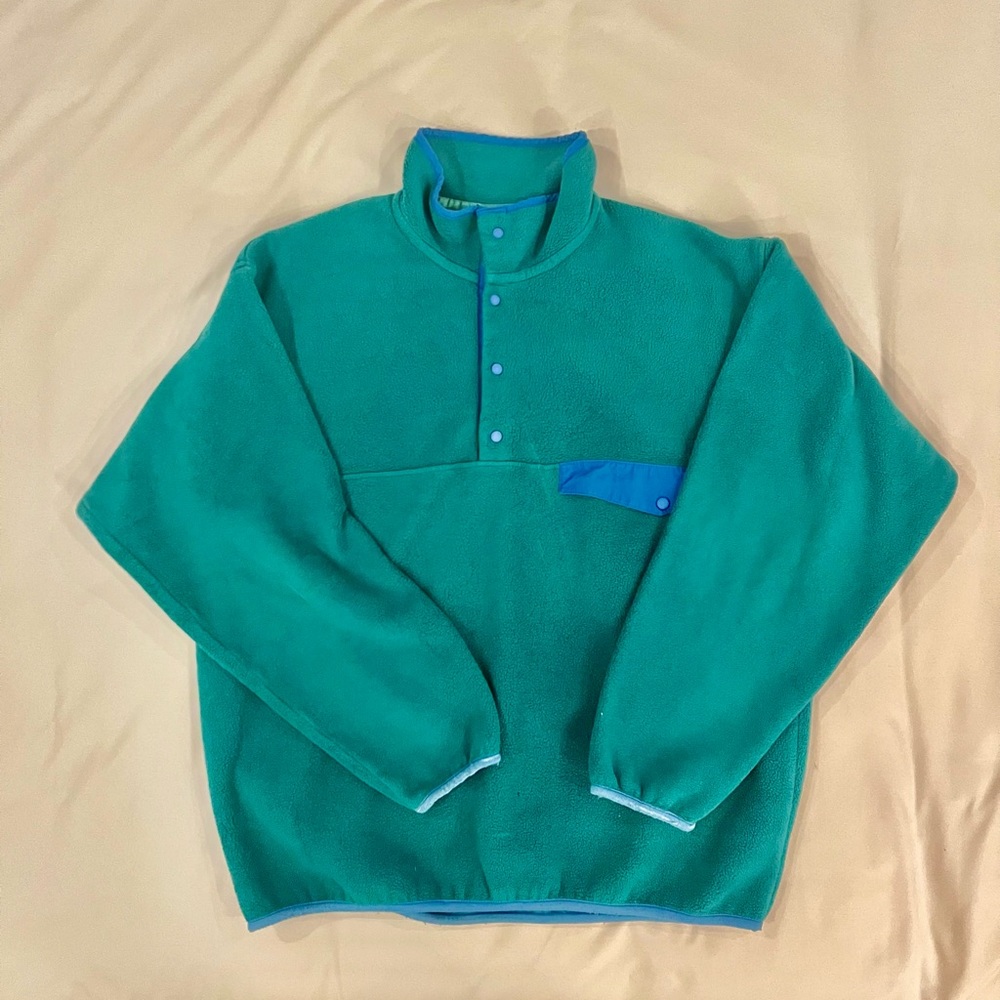 Patagonia Synchilla Fleece Jacket, Green, Size Large